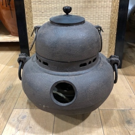 インテリア　鉄製　置物　電気　コンロ付　飾り　現品限り