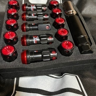 【新品】スチールロックナット  1.5ピッチ HEX17 60° ブラックxレッドの画像