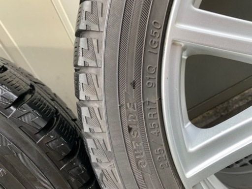 アルミ付スタッドレスタイヤ　ヨコハマ　225/45/r17