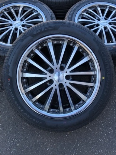 ほぼ新品タイヤ2021年製　235/50ZR18 7.5J×18 +38 114.3 4本セット
