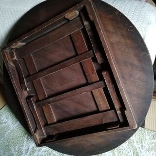 本物の昭和レトロ　卓袱台　ちゃぶ台　大き目の画像