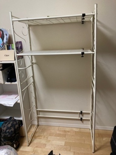 【お取引き中】おしゃれアイアン、伸縮性ピアノ上ラック