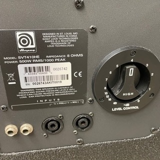 ★242　【値下げ中！】　Ampeg　ベース用キャビネット　SVT410HE　音響　USED　楽器　スピーカー　定価およそ￥83,000-【リサイクルマート鹿児島宇宿店】　の画像