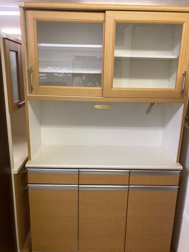 ★2枚扉スライド食器棚 W1200×D450×H2000