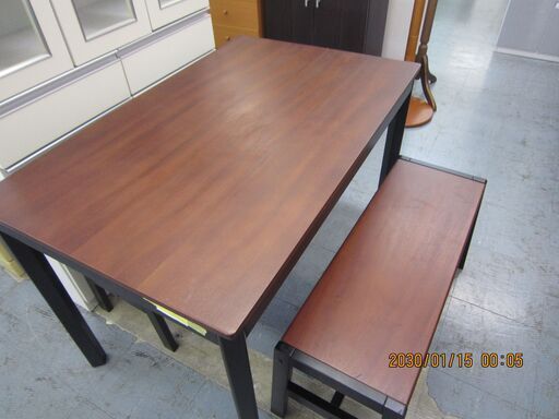 G-984194　食卓3点セット　　ベンチ椅子