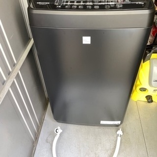 ハイセンス  5.5kg 全自動洗濯機 ブラック  (2021/3/5購入 美品オシャレ)