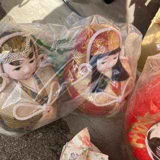 紅白だるま　縁起物　正月の画像