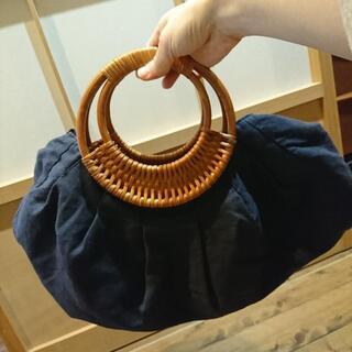 木製持ち手 コットンバックの画像