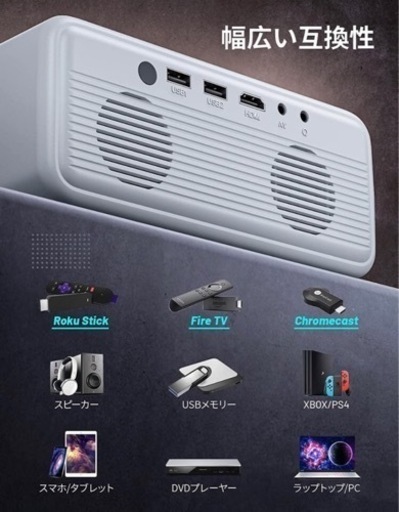 【新品未使用】プロジェクター 小型 5G WiFi 7500lm ネイティブ1080P【100