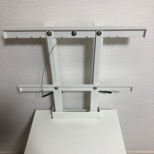 ウォールテレビスタンド　V2 ロータイプ　ホワイト　追加棚板付き