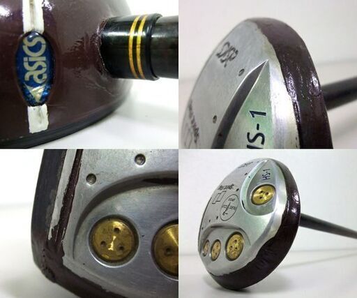 訳あり 補修あり アシックス パークゴルフクラブ Back Cavity HS-1 Spirit Flag 右打ち 86cm ☆ Pa
