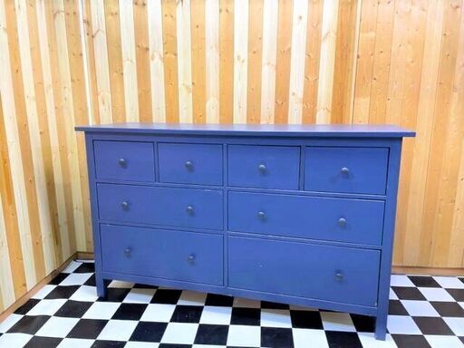 IKEA　HEMNES　ヘムネス　チェスト　ブルー　1500×500×960　3段　家具　タンス　衣類収納　住まい