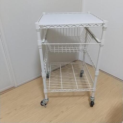 収納ラック　引出し付き　キャスター付き