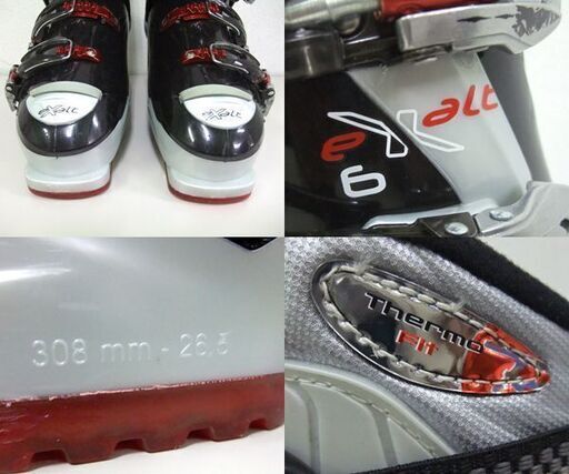 ロシニョール スキーブーツ 26.0-26.5cm exalt 6 アウトソール 308mm ブラック×グレー ROSSIGNOL ☆