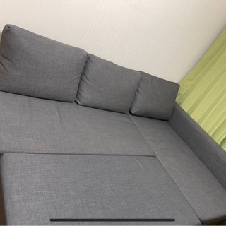 IKEA フリーヘーテン グレー L字型ソファ クッション付き 完売 美品