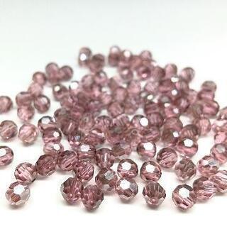 【譲渡先確定】未使用★スワロフスキー#5000 4mmラウンドカット200個★ライトローズ サテンの画像