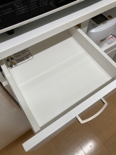 ニトリ キッチンボード 食器棚 ホワイト キッチンボード(コパン 80KB DBR) 商品コード 4719080 