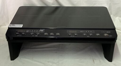 【値下げ】 アイリスオーヤマ　IHクッキングヒーター　IHK-W13S　2口　足付　2020年