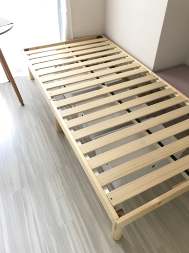 【ベッド＋マットレス】すのこベッドフレームと低反発マットレス　シングル