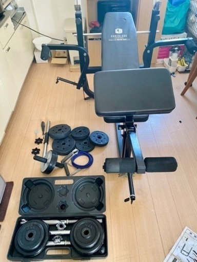 ホームビルダーセット （キングｏｆベンチ＋ダンベル/バーベル）