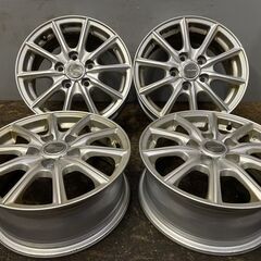 BS ECO FORME ECO SE-15 エコフォルム 社外ホイール 15インチ 4本 6J5HPCD114.3+50 トヨタ純正ホイールナット必須 ヴォクシー等　(VHD228) クレジットカード QRコード決済可能