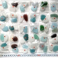 シーグラス（大粒Ａランク）30小袋（１小袋180円）