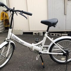 折りたたみ自転車　ワイヤーロック付き