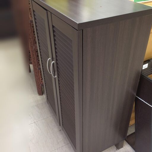 J680 ニトリ シューズボックス ウイング 60 LBR ダークブラウン 600×350×940 クリーニング済み