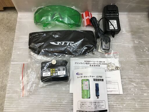 LTC テクノ グリーンレーザー 電子レーザーフルライン LTC-SSGM9XBB 墨出し器 受光器 三脚 セット 未使用品