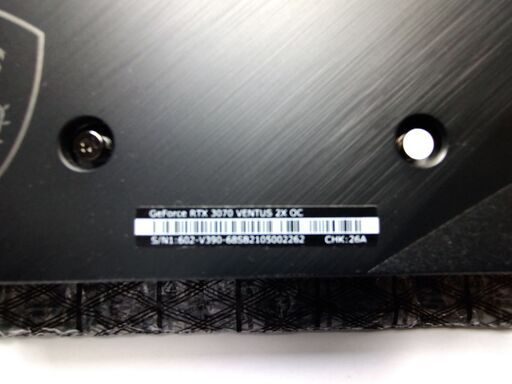 非LHR/5月購入 ★ MSI VENTUS 2X OC / GeForce RTX3070 ★ NON-LHR/美品