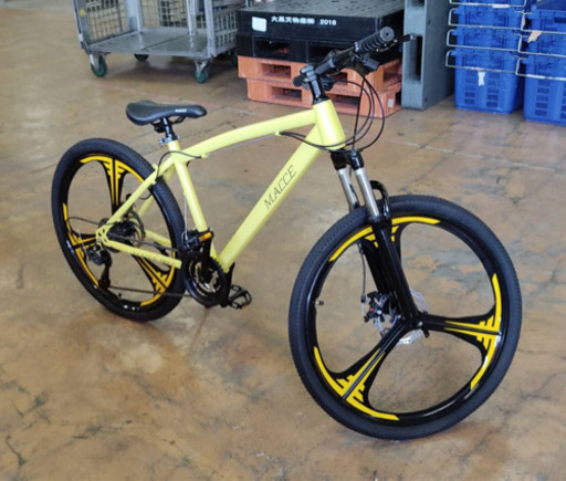 【新品】自転車 (マウンテンバイク　カラー イエロー)