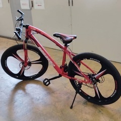 【新品】自転車(マウンテンバイク　カラー レッド)
