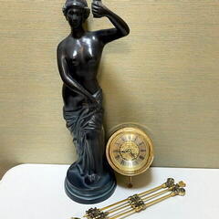 CITIZEN シチズン 新栄光の女神像 クォーツ式置き時計 ブロンズ 電池式