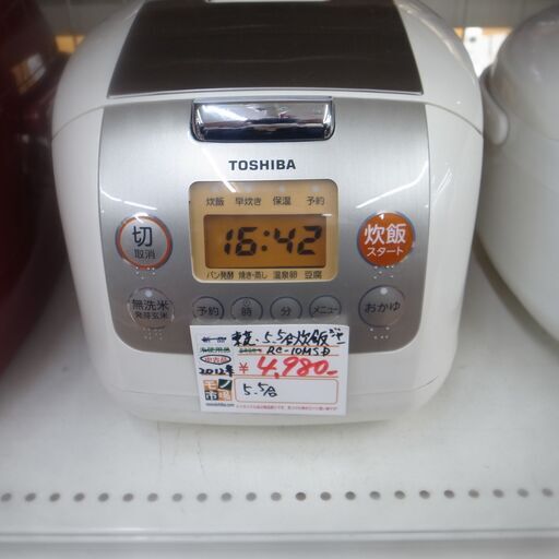 東芝　2012年　5.5合　炊飯ジャー　RC-10MSD【モノ市場東浦店】　　ｙ