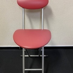 交渉中　折り畳みパイプ椅子(赤)の画像