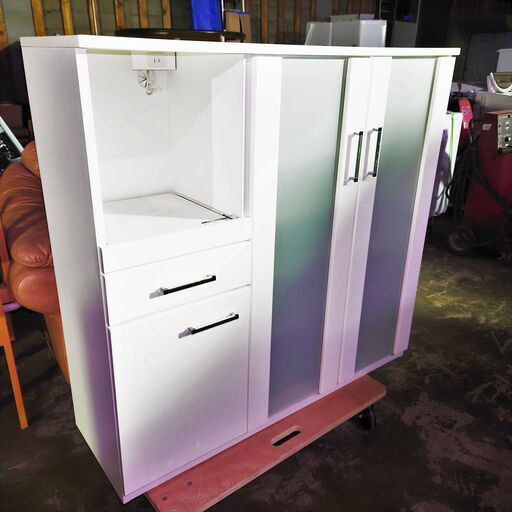 【11/18終】ニトリ ミドルレンジボード ホワイト レンジ台 菊TK