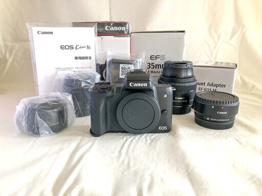 【美品】Canon EOS KissM＋ EF-Sマクロレンズセット