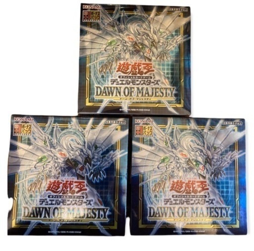初回特典付き　遊戯王 ドーンオブマジェスティ　未開封3BOX ＋1 遊戯王オフィシャルカードゲーム デュエルモンスターズ 遊戯王