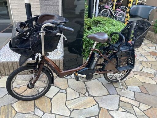 ?バッテリー新品！最大5000円お値引き！ ?8.9Ah  アンジェリーノミニ　電動自転車　 20インチ３人乗り　111⑥