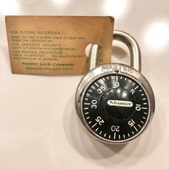 【ネット決済・配送】Master Lock padlock 1502 マスターロック　鍵　南京錠　アメリカ製　made in USA　レトロ　アンティーク　ヴィンテージ　ビンテージの画像