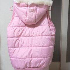 子供服《未使用品》CRT CUTIE　袖無しジャケット(ピンク色)　150cm　【値下げ】の画像