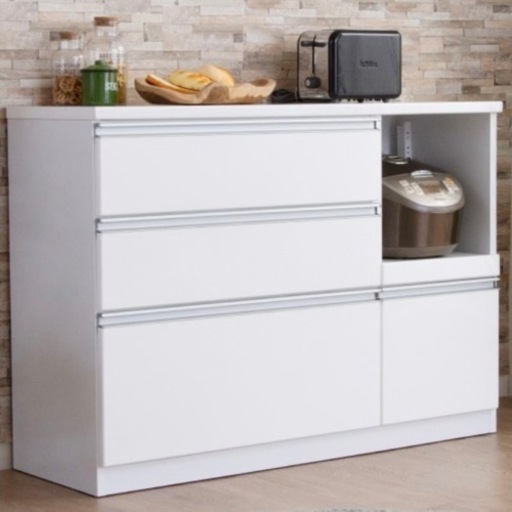 ホワイト 食器棚 キッチンカウンター