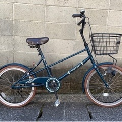 【整備済自転車】オシャレ❗️20インチx1.75 カラータイヤ使用　変速なし　大人用　チェーン新品❗️若林自転車　膳所　SALE❗️