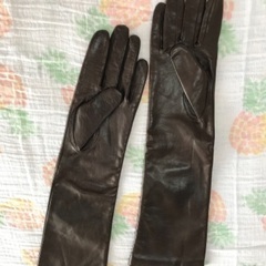 ◆新品◆Chloe ロング レザー 革手袋　ダークブラウンの画像
