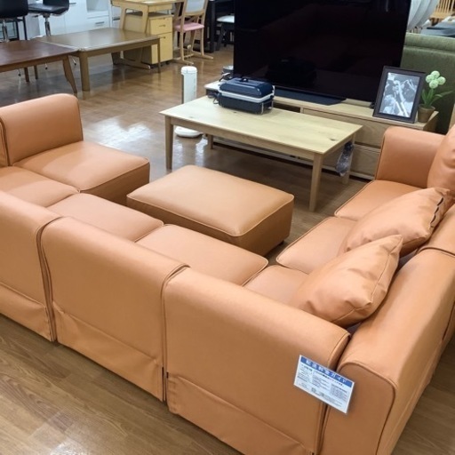 ヴィンテージデザイン 大型L字コーナーソファー【トレファク 川越店】