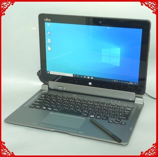 中古美品 タブレット ノートパソコン 高速SSD フルHD 11型 富士通 Q665/L 第5世代 CoreM 4GB 無線 Wi-Fi Bluetooth Windows10 Office