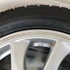 《中古》ノーマルタイヤホイール付き4本セット［165/55R15］の画像