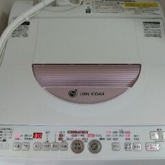 【無料】SHARP洗濯機ES-TG60L-P (ピンク系、美品)の画像