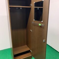 中古 KOKUYO H1800 木製ワードローブ 鍵付き キズ多め 龍ヶ崎倉庫の画像