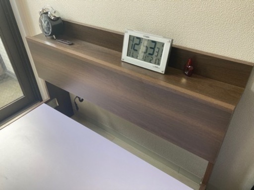 ベットフレーム 収納付き 引き出し付き 木製 棚付き 宮付き コンセント付き